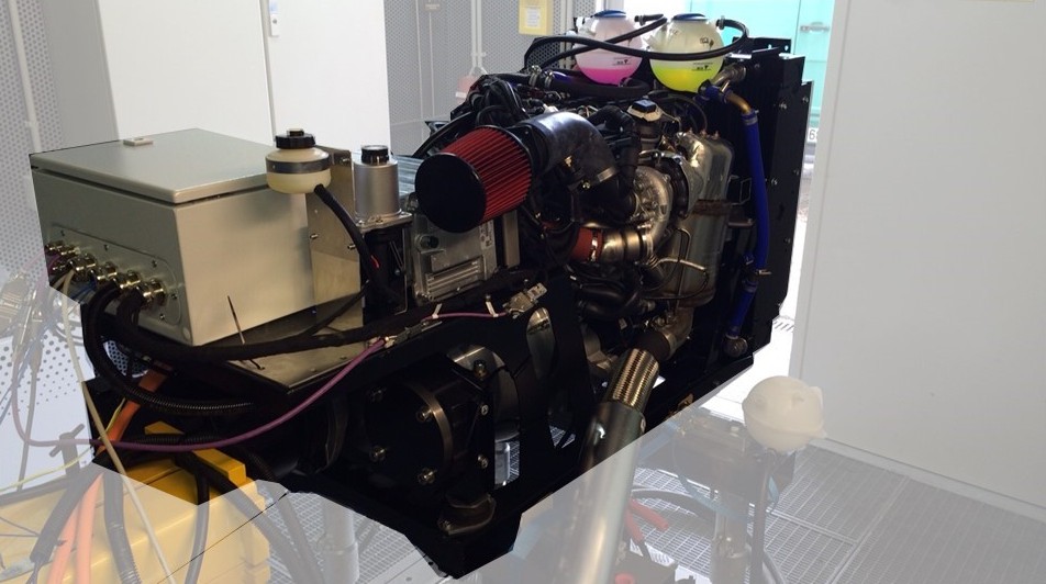HY²PE²R unit on the Fraunhofer IVI test stand for combustion engines