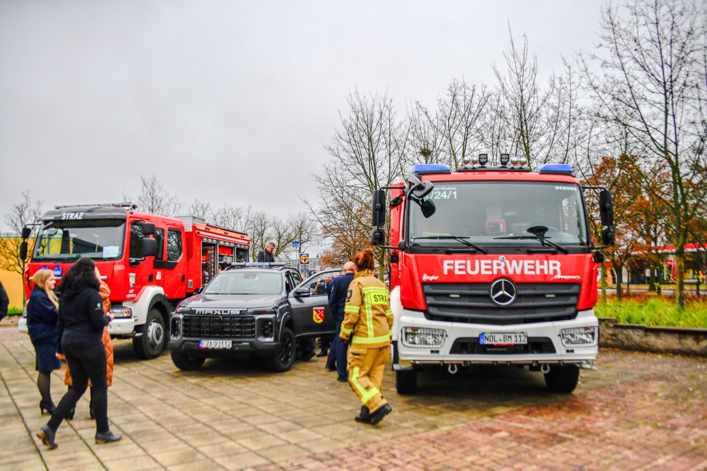 Emergency vehicles at the CIFAD-III status event