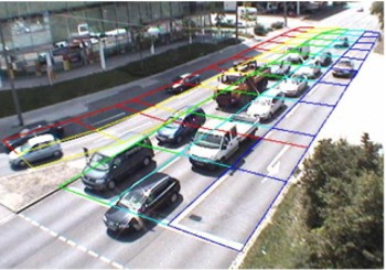 The Fraunhofer IVI determines traffic parameters online from video images using an especially developed method